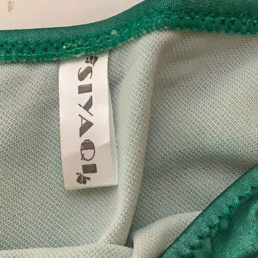 Metallic Vintage Siyaqi Emerald Green Bikini Set Size 40 - Picture 9 of 9